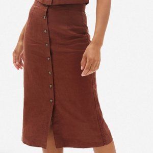 Everlane Linen Midi Pencil Skirt Sz 6
